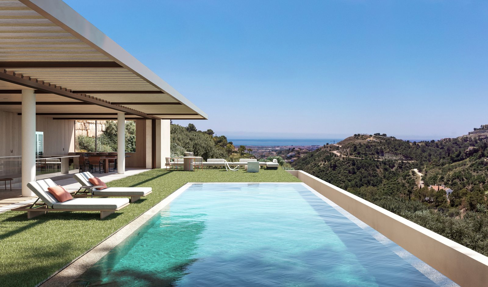 Infinity pool overlooking the Marbella hills